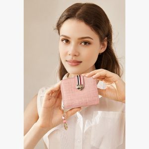 FOXER Ví nữ Ví ngắn Ví da Ví gấp Đựng thẻ tín dụng Ví đựng tiền xu